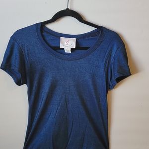 Fitted Stretch Blue Top